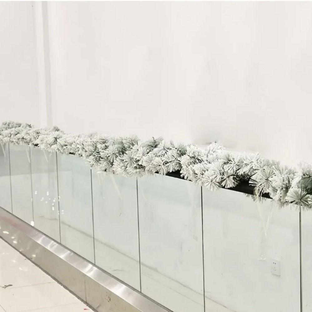 2.7M Artificial Christmas Garland PVC Simulation Cedar Velvet Rattan White Snow Lifelike Christmas Tree Decoration Christmas Day