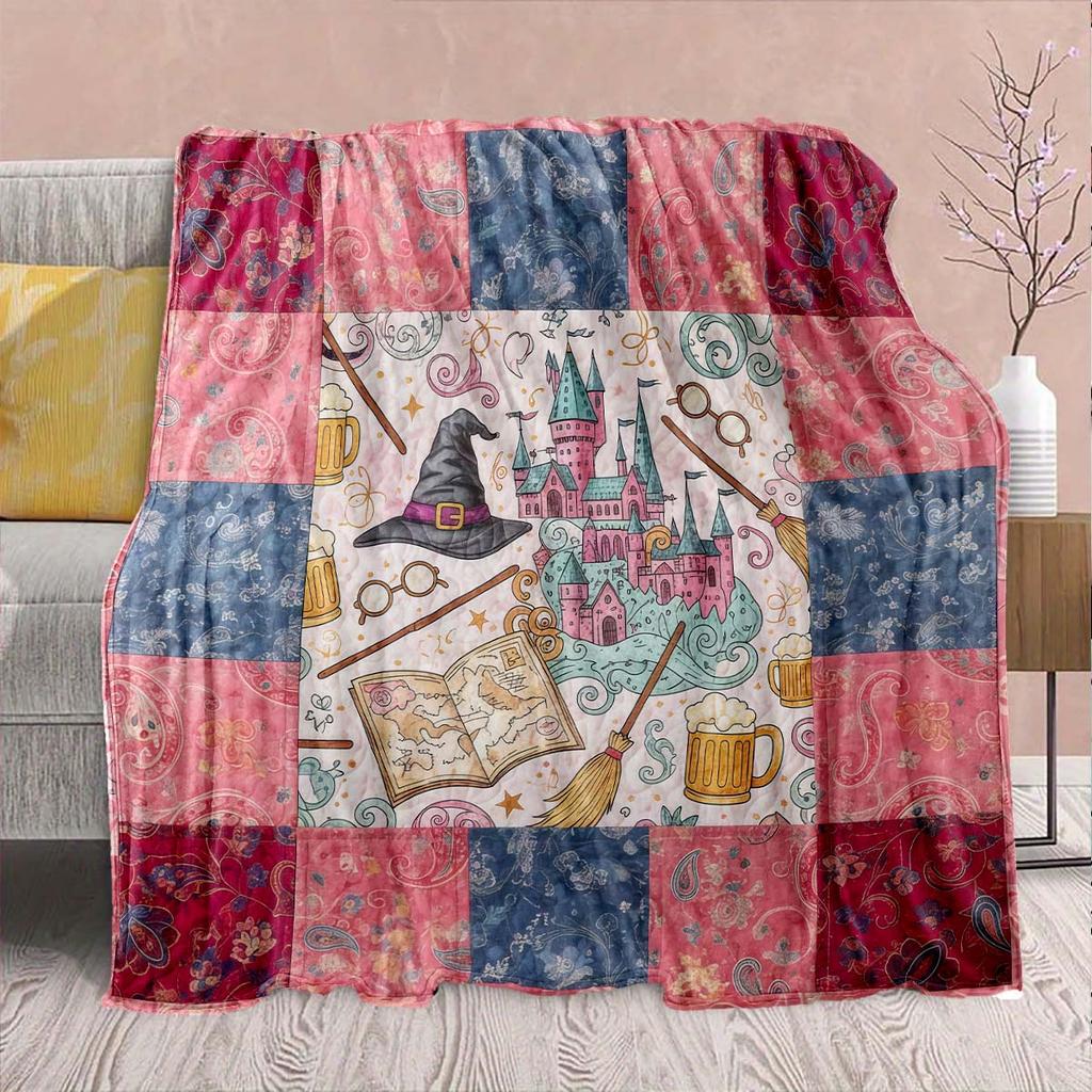 Magic Owl Flannel Blanket - Soft Warm Perfect for Sofa, Bedding Camping Travel Office Home Decor 