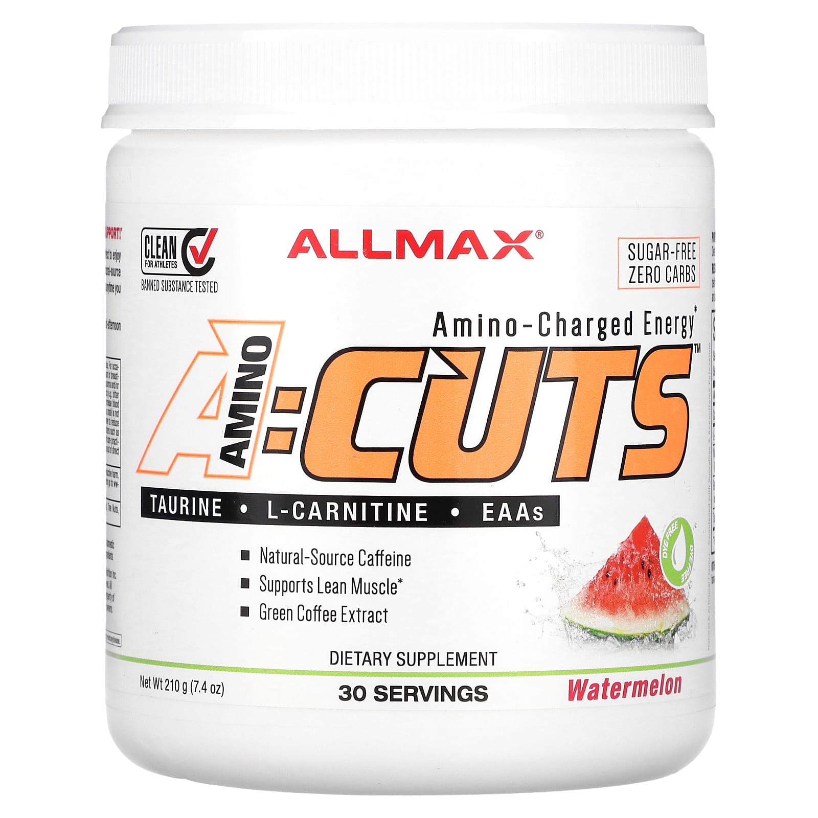

Acuts™, Amino-Charge Energy, Watermelon Flavor, 210G (7.4Oz)