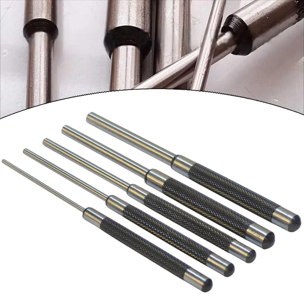 5pcs Pin Punch 8in Long Carbon Steel Pin Punch Set Removing Repair Tool For Jewelers Watchmaker Engineers Carpenters