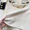 Autumn Women O Neck Long Sleeves Buttons Chain Pockets Knitted Sweater Dress Elegant Skinny Sheath Bodycon Dresses