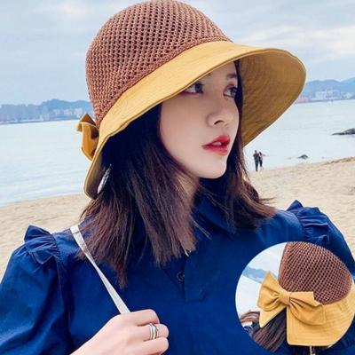 Summer Women Bucket Hat UV Protection Sun Hats Soft Foldable Wide Brim Outdoor Beach Hat Panama Cap