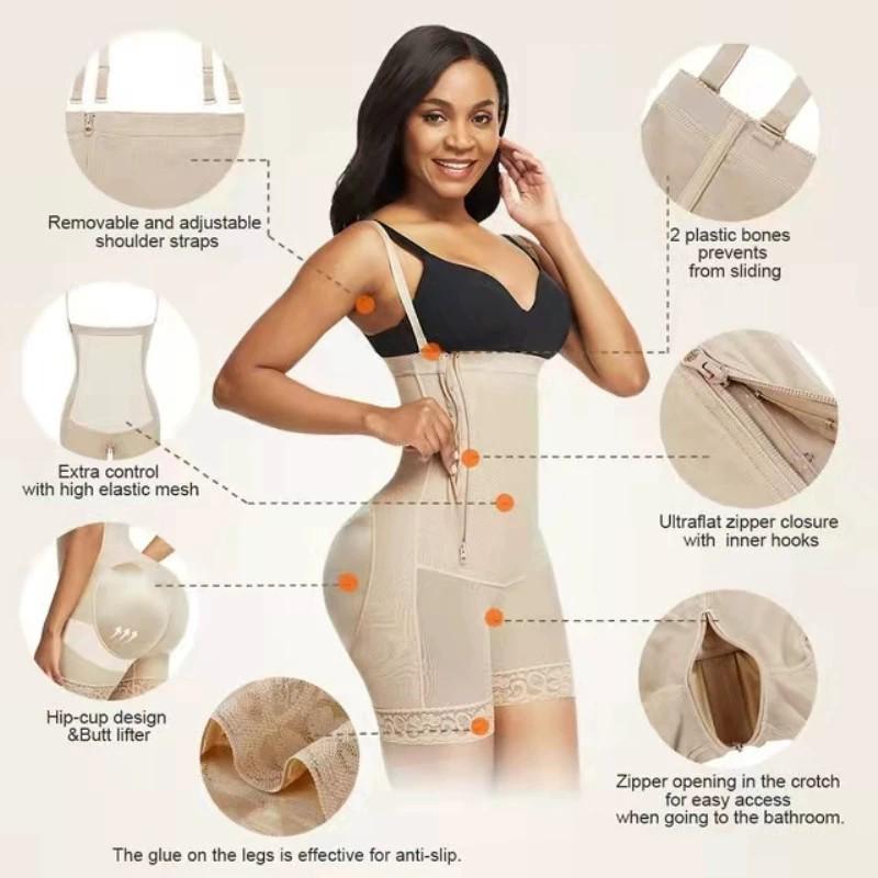 European & American Abdomen Control Hip Lift Body Shaper with Side Zipper