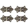 4 Stück Metall-Blumenband Scharnier Antik Bronze/Gold Holzbox Schrank Kleiderschrank Tür Anschlagsscharniere Möbelbeschläge 57*31mm