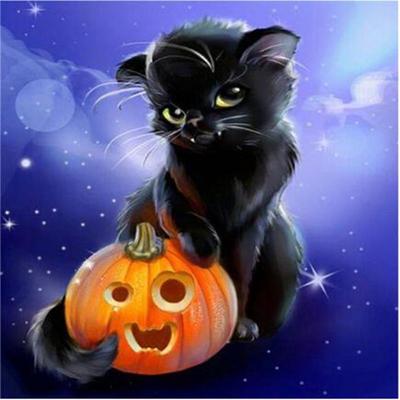 Full 5D Diy Diamond Painting Pumpkin Cat Diamond Embroidery Cross Stitch Home Decor Handmade Gift