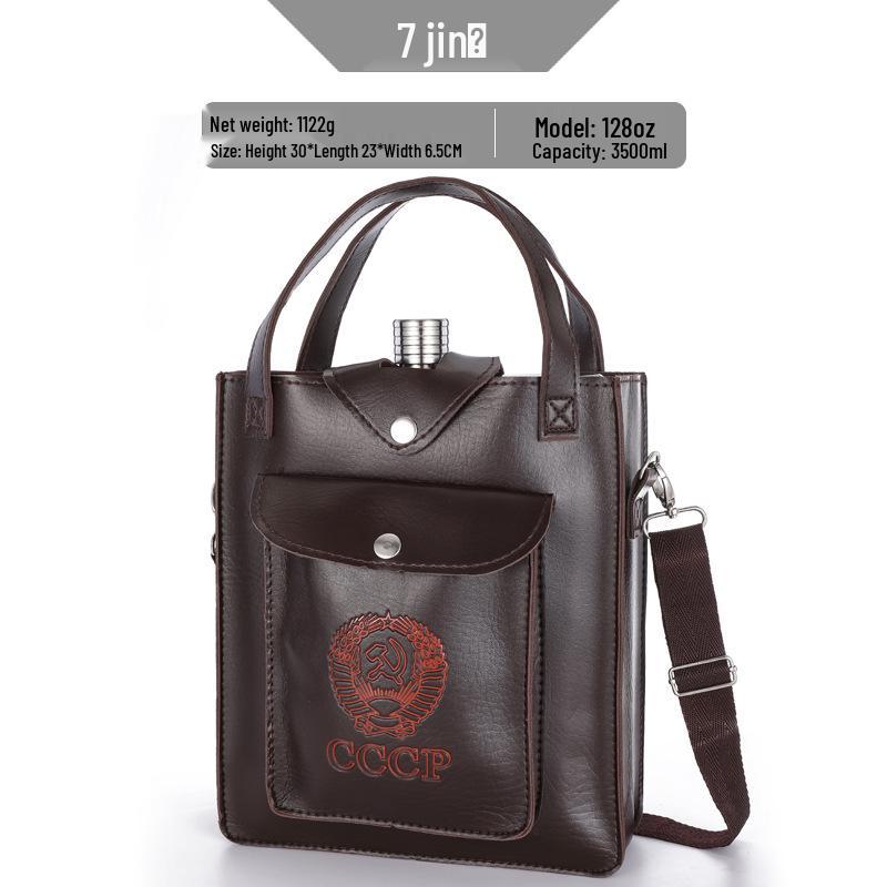 Stainless Steel Hip Flask Set: Portable Outdoor Vodka & Wine Bottle with Cup