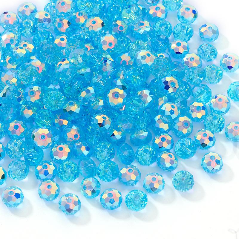 84pcs Czech Faceted Rondelle Beads 8mm AAA Crystal Glass Loose Spacer Beads for DIY Jewelry Bracelet Craft Making Supplies