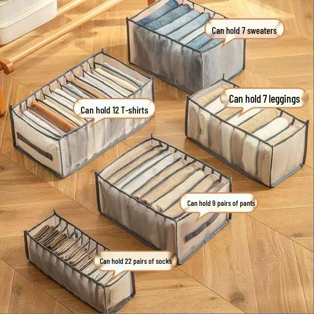 Women's Drawer Organizer: Underwear & Sock Storage Box with Dividers