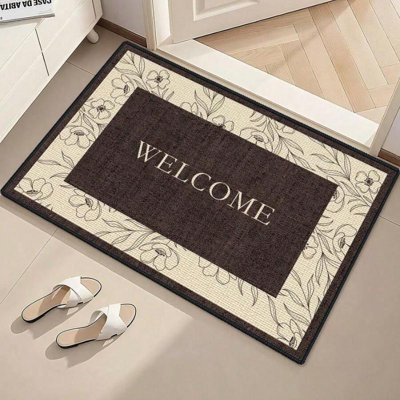 

Outdoor Anti-Slip Doormat with Letter Print, Indoor Carpet, Bathroom Mat, Kitchen Mat, Decorative Rug, Multi-Functional Mat 40cm x 60cm