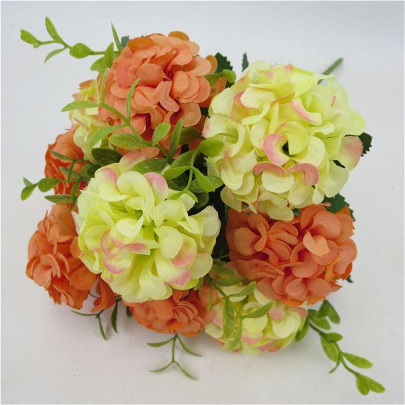 Elegant 10 Heads Artificial Hydrangea Silk Flowers For Stunning Weddings And Home Decor