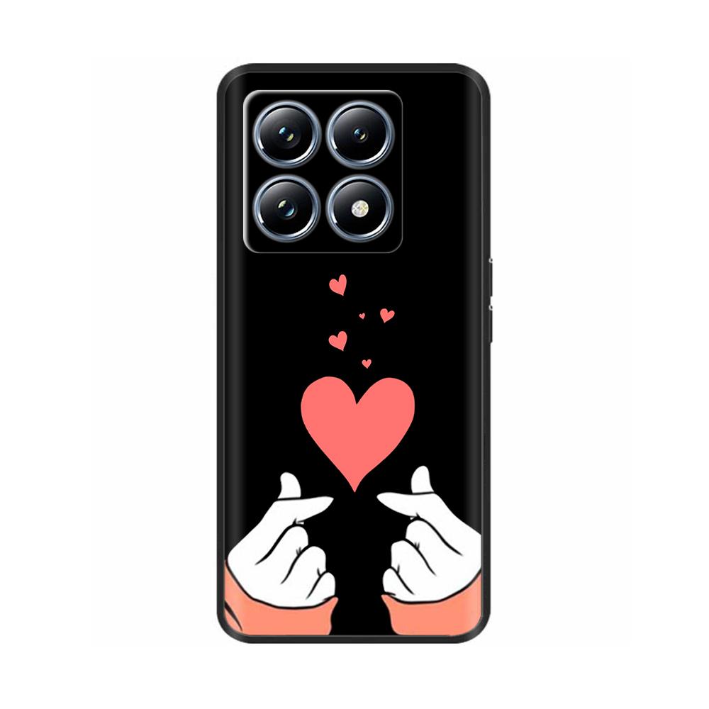 Silicone Phone Case for Xiaomi Mi 14T Pro / 14T 5G Case Luxury Painted Protection Shell Back Cover for Mi14T Soft Black Bumper