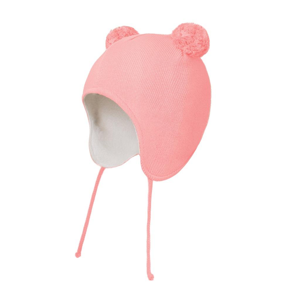 Pompon Kleinkind Mütze mit Ohrenklappen Warm gefüttert Warme Strickmütze Niedliche Kleinkind Beanie Für Draußen