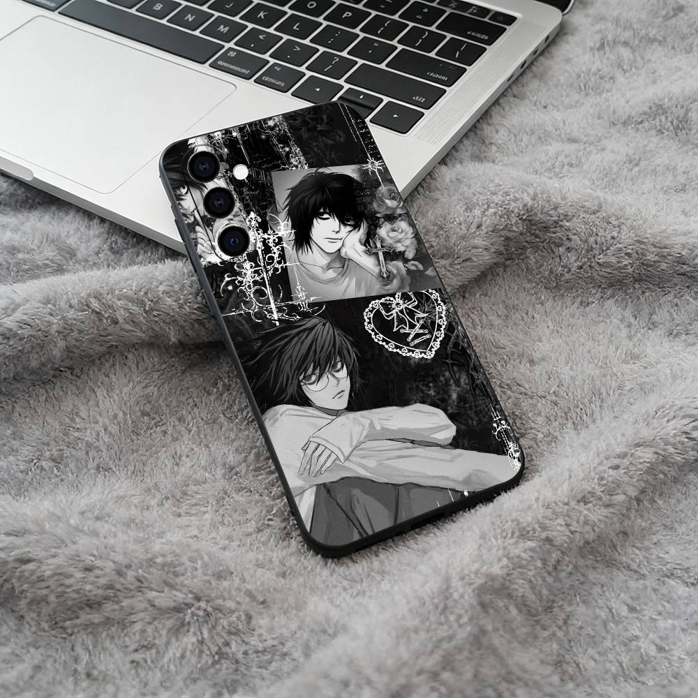 D-Death- Note- Classic Anime Soft Silicone Phone Case for Samsung Galaxy A73/A71/A72/A70/A53/A52/A51 - Black