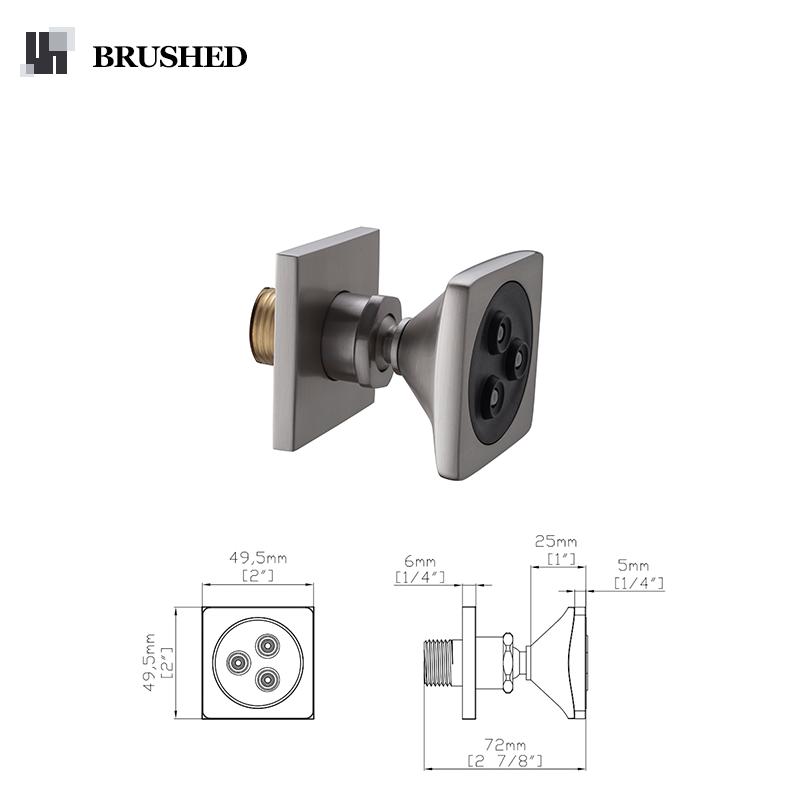 

2 функции черный ванная комната квадратный корпус тропический душ струйный распылитель хром золото латунь водосберегающий массажный струйный распылитель