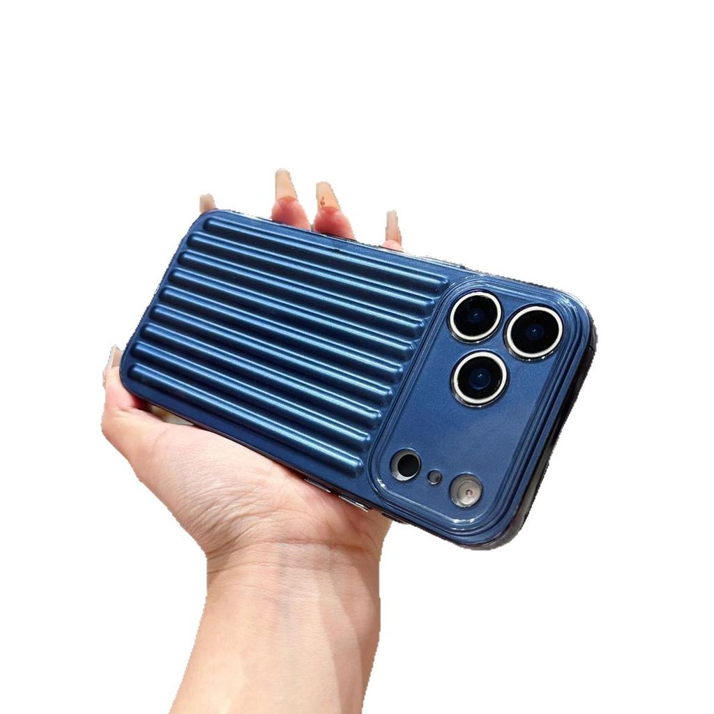 Fine Hole Vertical Pattern Light Column Shell for In for Apple 17PROMAX Trendy Girl Cute Simple Business Style Creative Mobile Phone Case