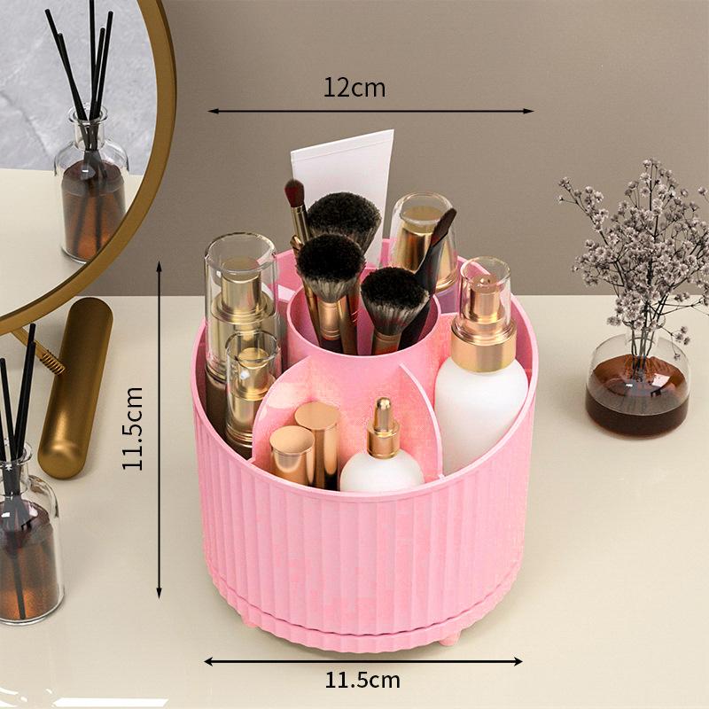 Desktop Rotating Makeup Brush Storage Holder Cosmetics Shelf Desktop Dressing TableEyeshadow BrushLipstick Box Pen Holder