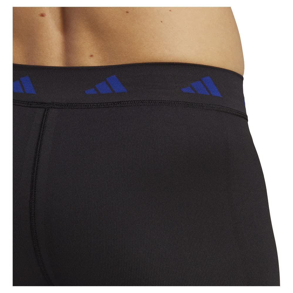 Adidas Techfit Recharge Sports Tights, Men's, Black/Lucid Blue (IB6075), Size XS