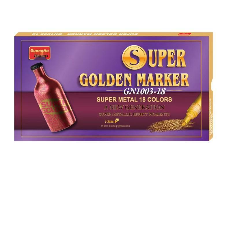Super Gold Flash Metallic Marker - Black Card Photo Highlight Pen for DIY & Crafts