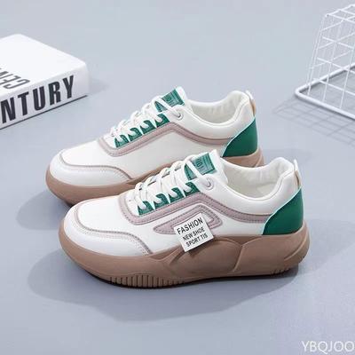 Women's Spring New Versatile Thick Soled Women's Shoes Simple Comfortable Daily Casual Height Increasing Women's Board Shoes