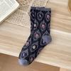 Japanese Korean Style Cartoon Flower Cotton Women Socks New Mid Calf Student Cute Minimalist Floral Crew Socks Fashion Versatile