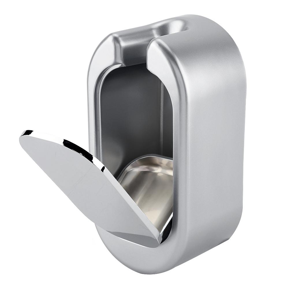 Nail Free Stainless Steel Handle Toilet Brush Set Home Hotel Bathroom Cleaning Tool (silver)
