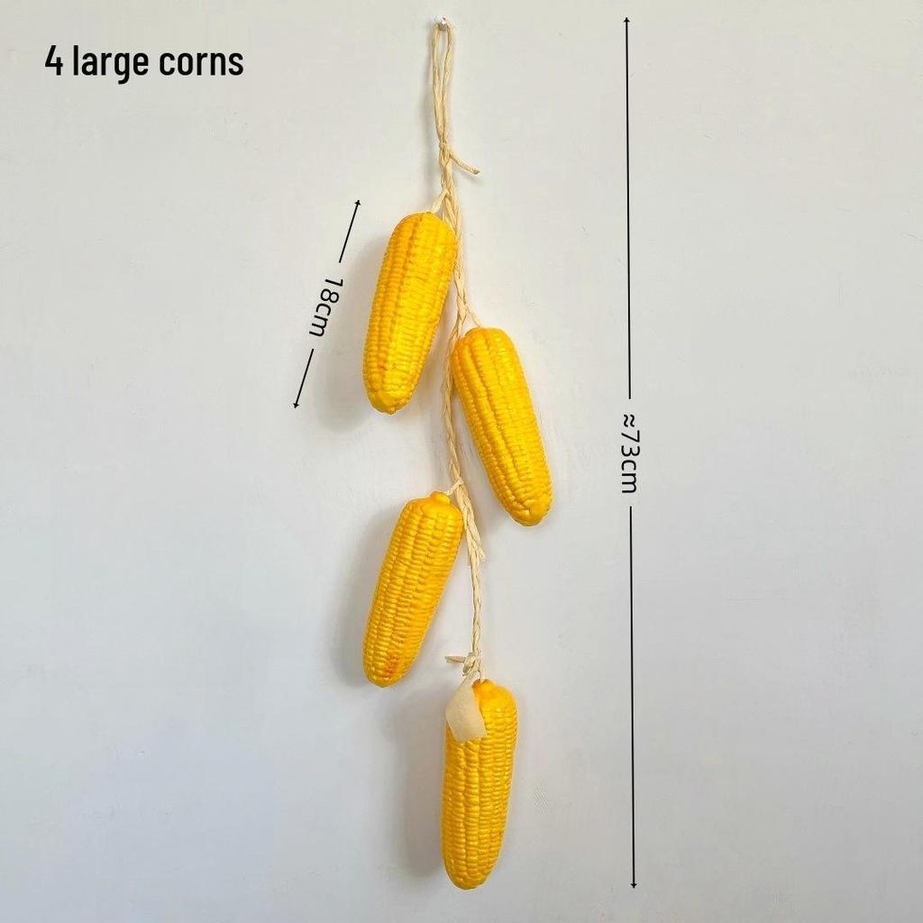 Realistic Hanging Vegetable String: Chili, Potato, Corn, Garlic, Peanut Props for Yard or Restaurant Decor