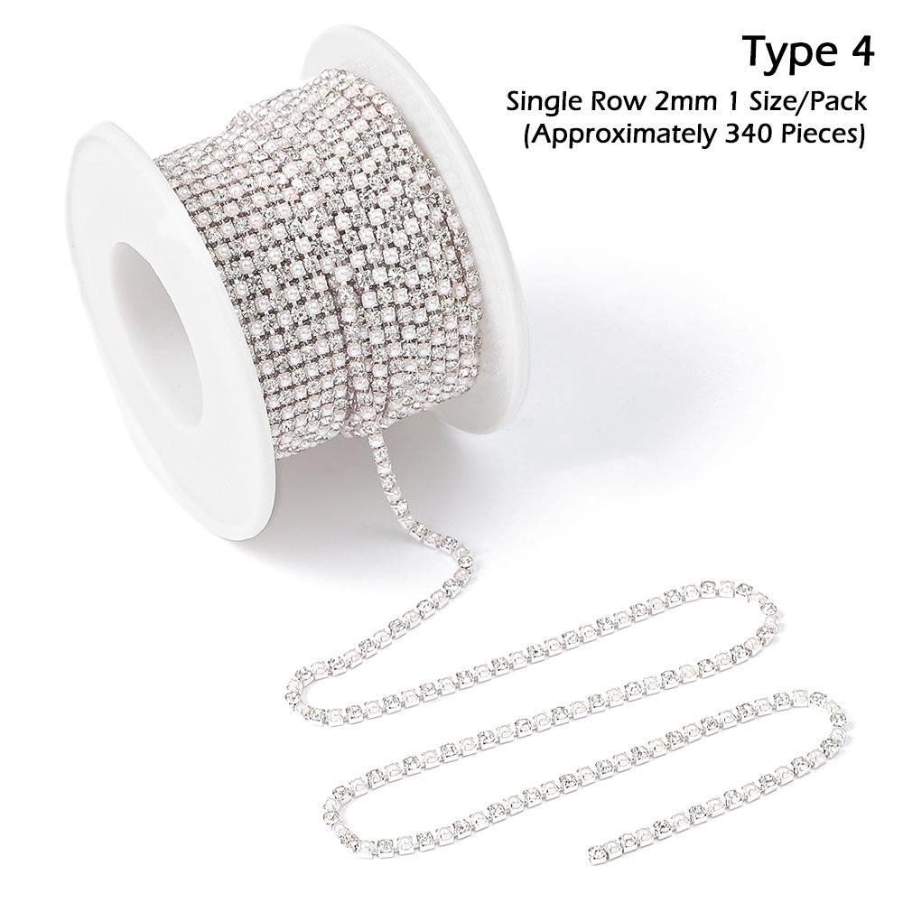 Gold Sliver Tassel AB Dense Rhinestone Chain Trim Applique Crystal Diamond Beads  Home Decor