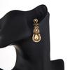1 çift Retro Parlayan Rhinestones Kakma Damla Küpe Köpüklü Avize Düğün Gelin Uzun Dangle Küpe Takı Hediye