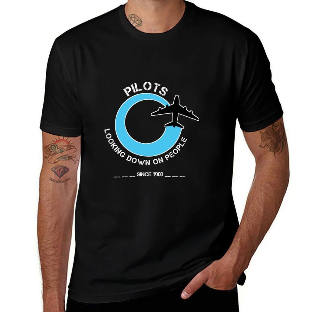 Pilots Looking Down On People Since 1903 Tshirt All Weather Casual Short Sleeve