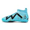 Unisex High-Top Football Shoes, Studded Grass Green Competition and Training Footwear