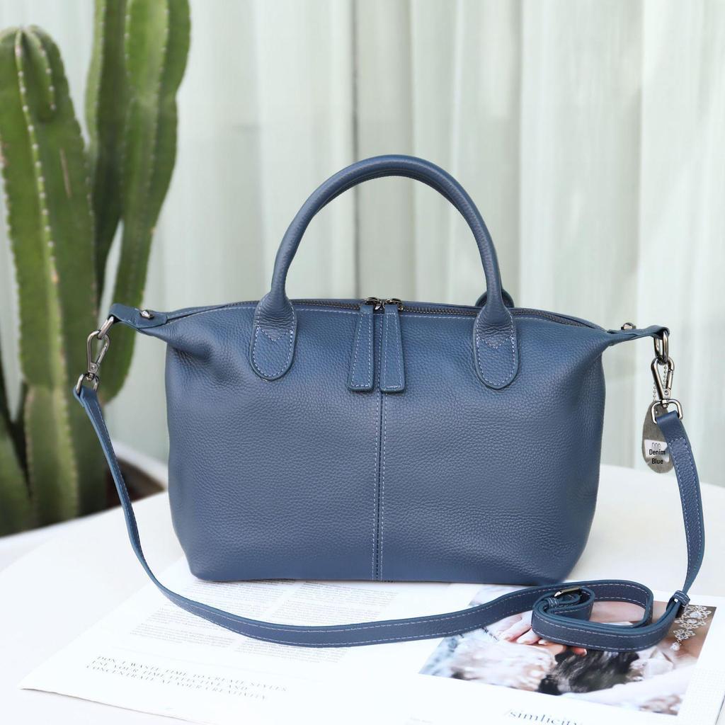 2025 Women's Genuine Cowhide Leather Shoulder Crossbody Bag - European & American Style