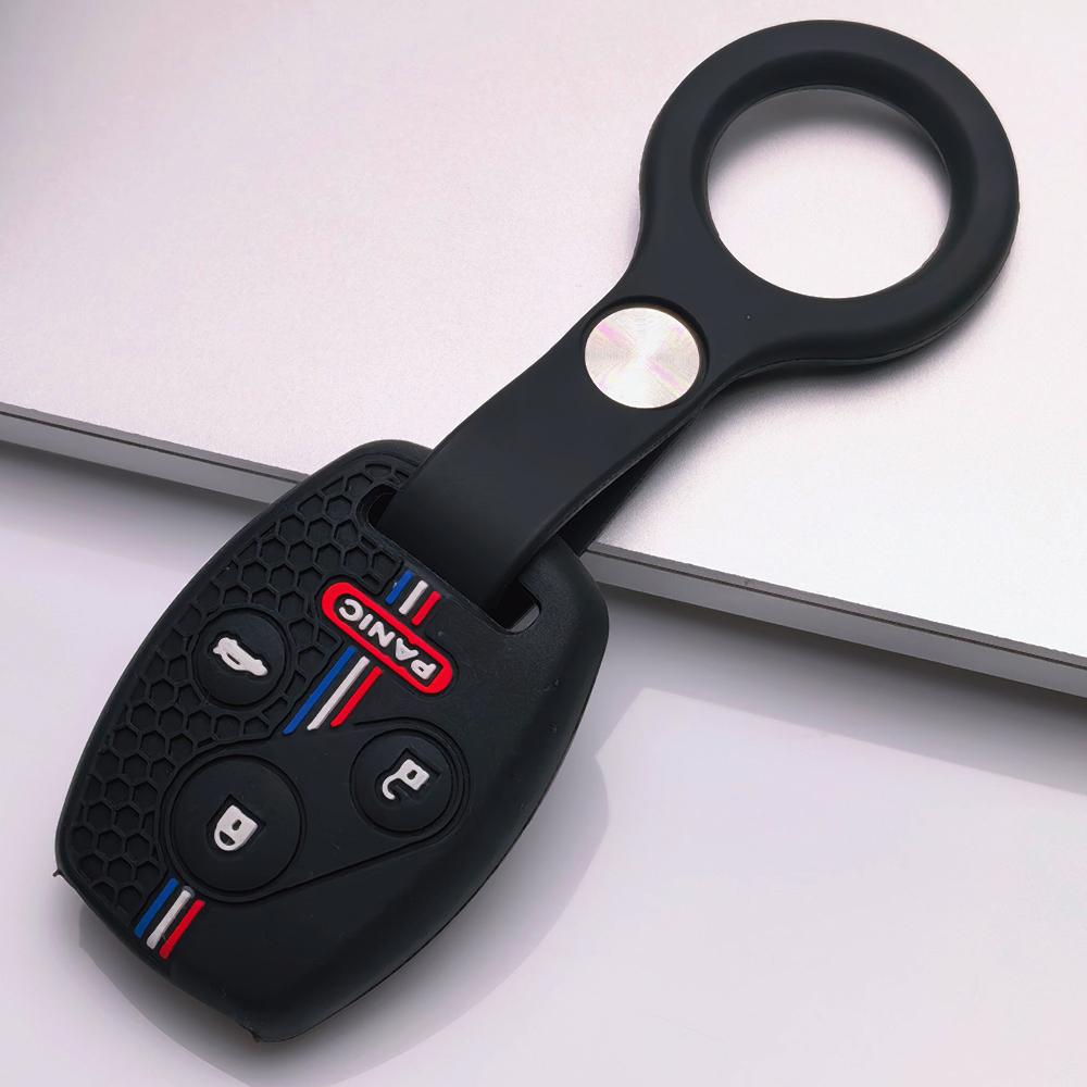 Key Fob Cover for Honda Accord Civic CRV with Keychain Anti-Scratch Surface Shockproof Structure Soft Grip Texture Easy Install Design