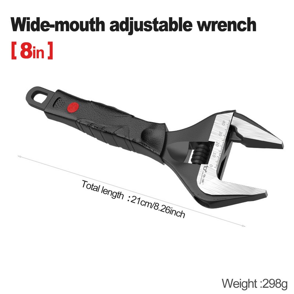 6/8/10 inch Adjustable Spanners Measuring Wrenches Hole-opening Spanners Household Workshop Multifunction Hand Repair Tools