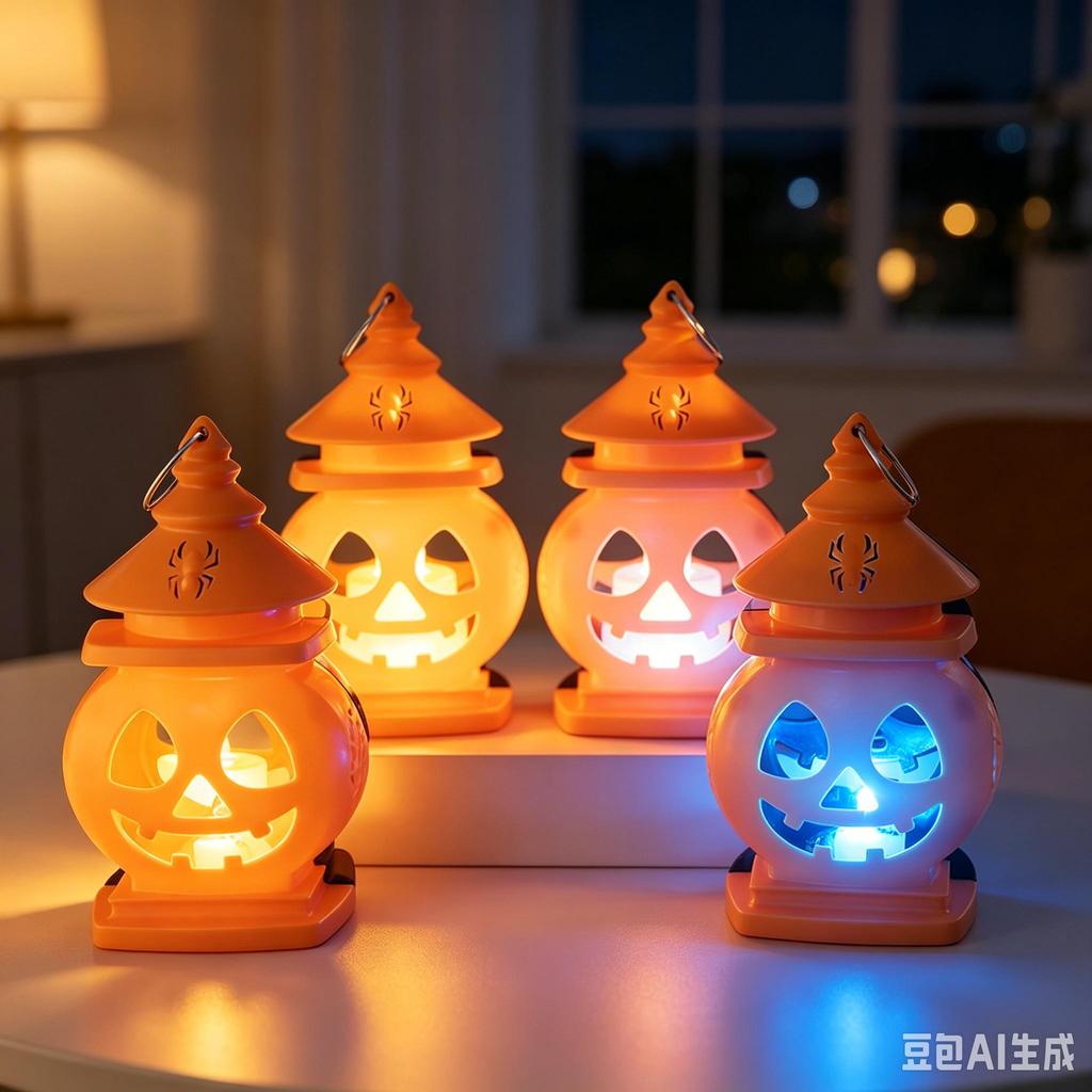 Halloween Pumpkin Lantern, Kids Hand‑held Glowing Castle Lamp Party Decor