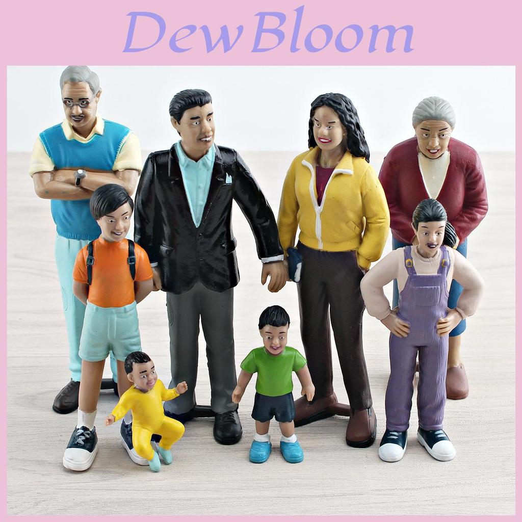 Family Figurine Set For Home Decor With Pvc Material And Realistic Human Models For Collectors