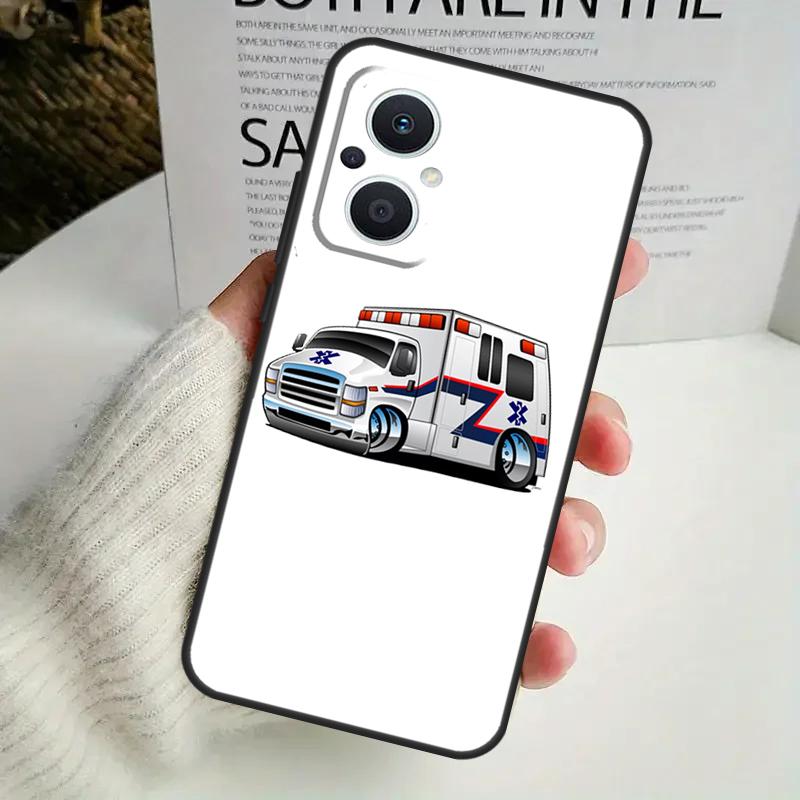 Ambulance EMS EMT Paramedic Case For OPPO Reno 10 Pro 11F 4 5 6 7 8 Lite 4Z 5Z 8T OPPO Find X2 X3 X5 Lite X6 Pro Cover