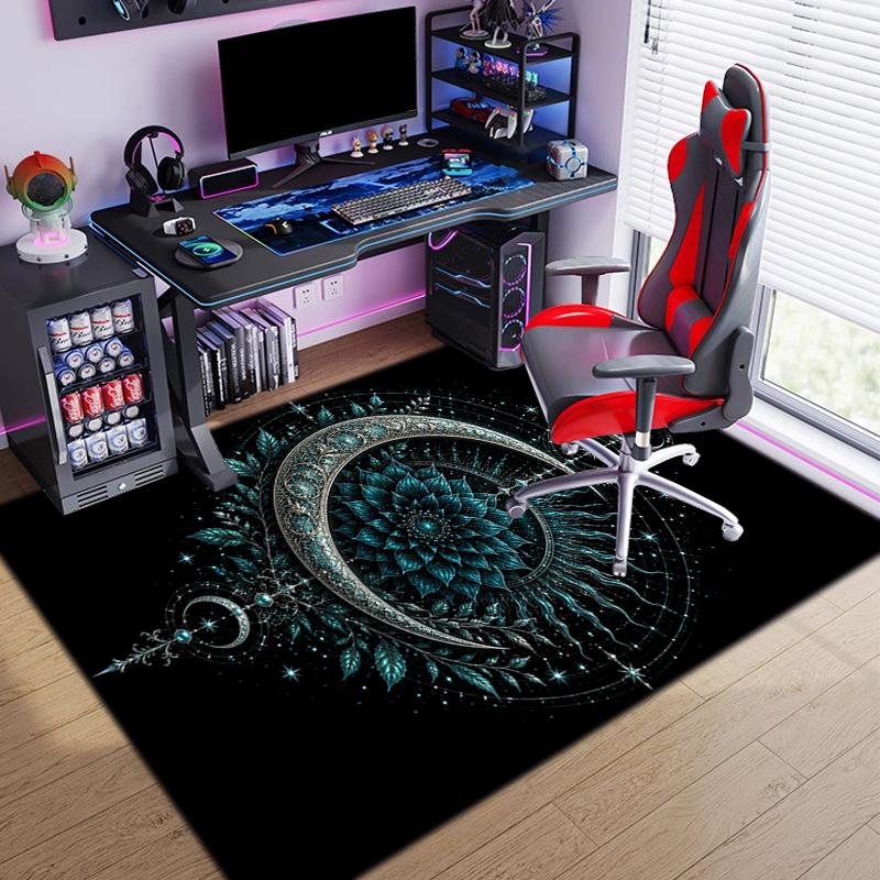 Mystical Lunar Phases Art Print Carpet Floor Mats Printing Christmas Gifts Fashion Art
