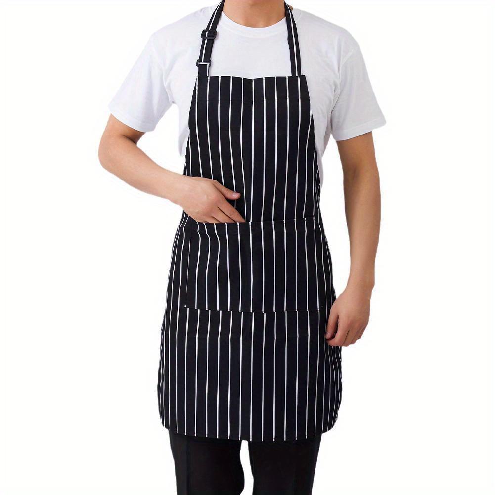 1pcs Kitchen Cooking Apron Chef Aprons With Pockets Catering Sleeveless Apron Men Woman BBQ Waiter Overalls Kitchen Accessories