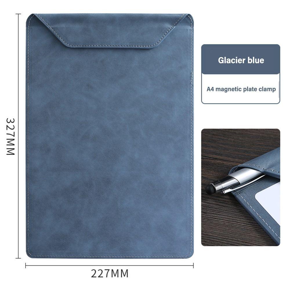 

Кожаная папка для файлов формата А4, магнитная с вставкой для ручки, планшет для письма, органайзер для хранения документов одной рукой, бизнес-органайзер