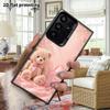 Phone Case: 2D Flat Samsung Galaxy A34 A35 M05 M06 S20 S22 S21 FE Plus 5G Protective Case, Couple Style, Light Brown Cherry Blossom Bear, Christmas an