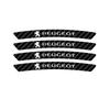 Auto Styling 4 Stuks Koolstofvezel Embleem Velgen Velgranden Stickers Decal Voor Peugeot 208 2012~2018 308 2014~2021 2008 3008 107 106 406