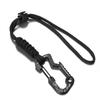 with Paracord Keychain Anti-Loss Rope 2Colors Quick Hanging Buckle  for Camping Hiking