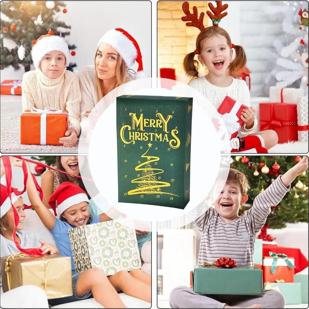 Crystal Xmas Countdown Calendar with Natural Crystals Advent Countdown Calendar for Girls Ladies Women