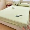 Spring & Summer Chenille Embroidery Quilted Fitted Sheet Mattress Protector