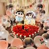 Anniversary Romantic Scene Decoration: Valentine's Confession Bedroom Proposal Balloon Wall Set