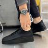 Fashion Black Casual Shoes for Men Outdoor Comfortable Men Sneakers Non-slip Walking Shoes Designer Lace-Up Men Sport Shoes