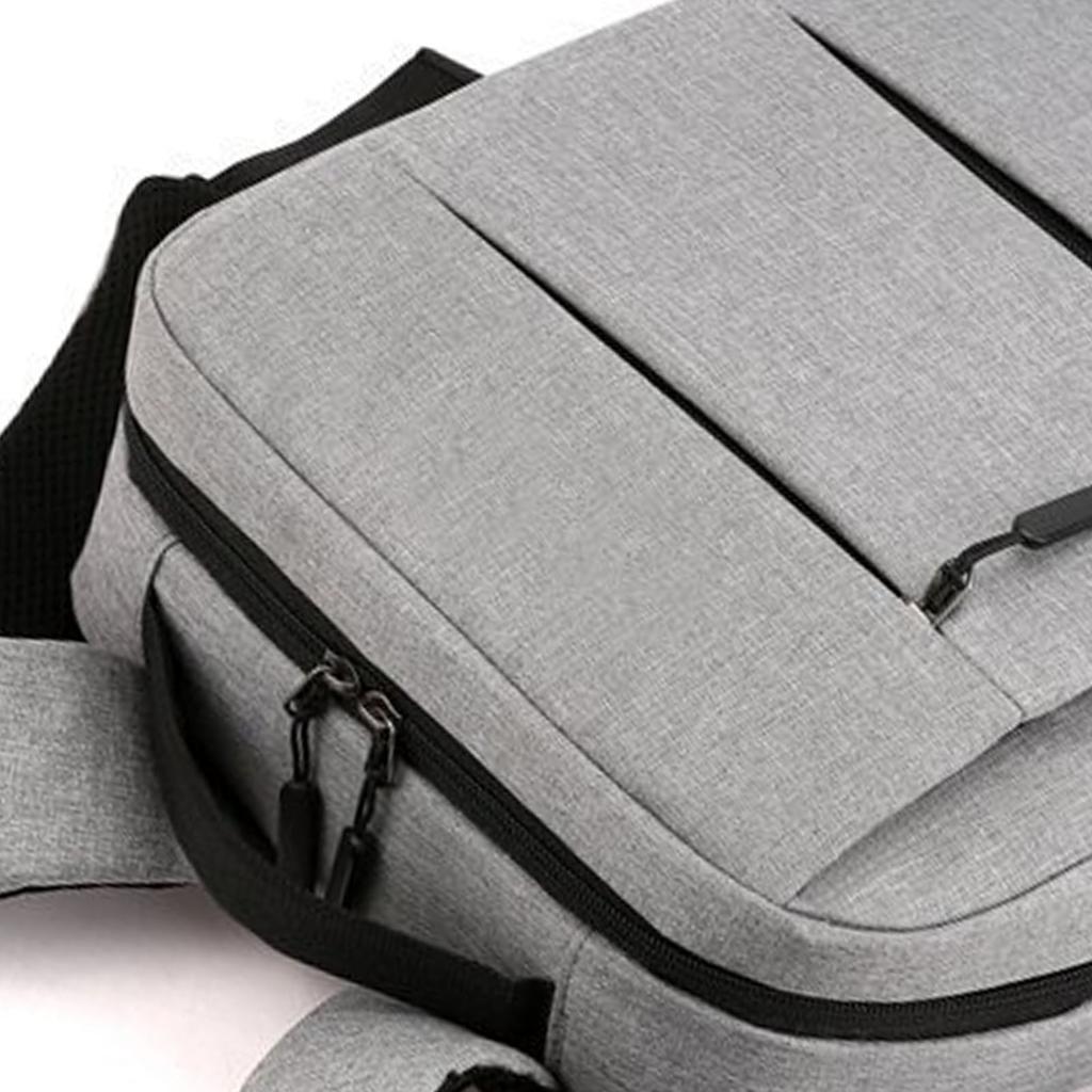 Mochila para Viagem para Homens e Mulheres Cinza Casual Grande Capacidade Mochila de Negócios com Porta de Carregamento USB Cinza Tamanho Único