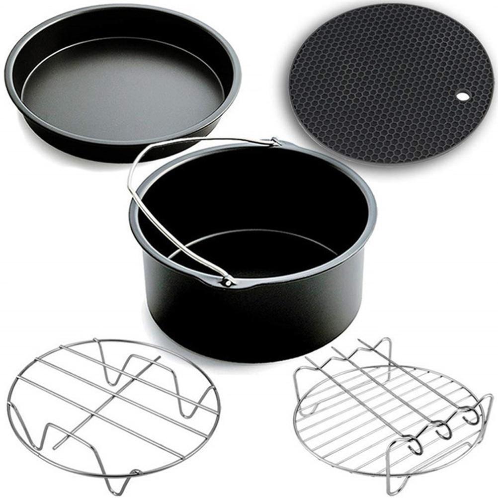 10 ks Pečicí příslušenství pro horkovzdušnou fritézu 3,2Qt-5,8Qt Airfryer Na pizzy Koláče Chleby Quiche Palačinky 8