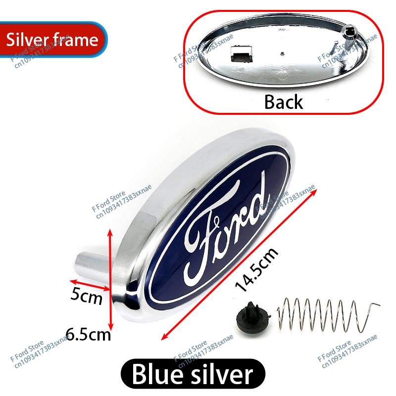 

Ford ABS 145mm Car Front Head Hood Bonnet Logo Rear Ford Blue Badge For Mondeo Focus Fusion MK2 MK4 F150 F250 Car Emblem