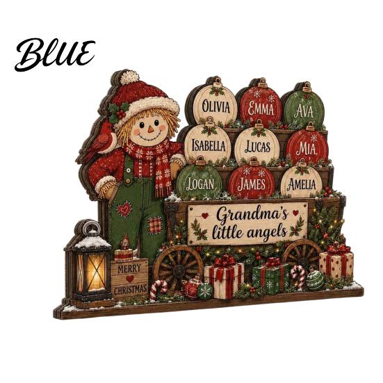 Wood Holiday Sign Wooden Christmas Table Sign Book Tree House Scarecrow Tabletop Rustic 2D Flat Decor for Mantel Shelf Desktop Seasonal Centerpiece